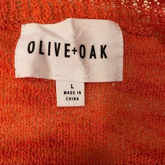 Olive & Oak sheer front pocket blouse large - Picture 8 of 8